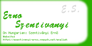 erno szentivanyi business card